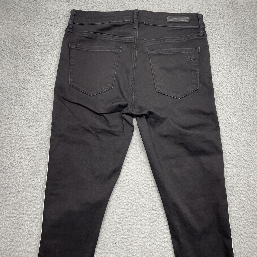 Articles of Society Jeans Womens 27 Black Side Stripes Raw Hem Skinny Fit - Picture 4 of 15
